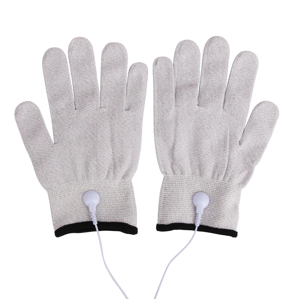 Full body Tens muscle electrostimulator by LAQTA showing the device with electrode pads and control panel.