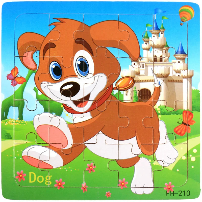 LaQTA Montessori 3D puzzle showing colorful geometric shapes assembled into a creative educational toy.