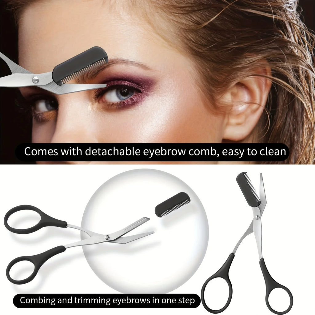 LAQTA Set Eyebrow Kit with multiple shades and applicator for natural, defined eyebrows.