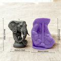 LAQTA Creative Art Elephant Head Candle Mold showing detailed silicone mold for crafting decorative elephant-shaped candles