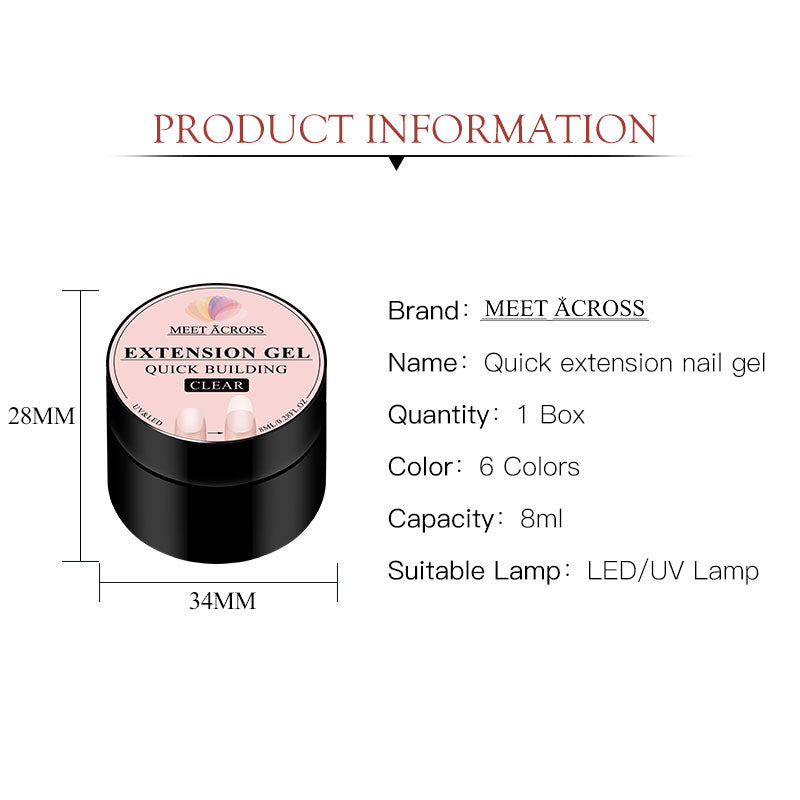 LAQTA quick extension nail in natural color, showcasing a close-up of the durable, easy-to-apply nail extension product.