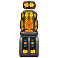LAQTA Shiatsu neck massager with heat, showing ergonomic design and adjustable straps for targeted relief.