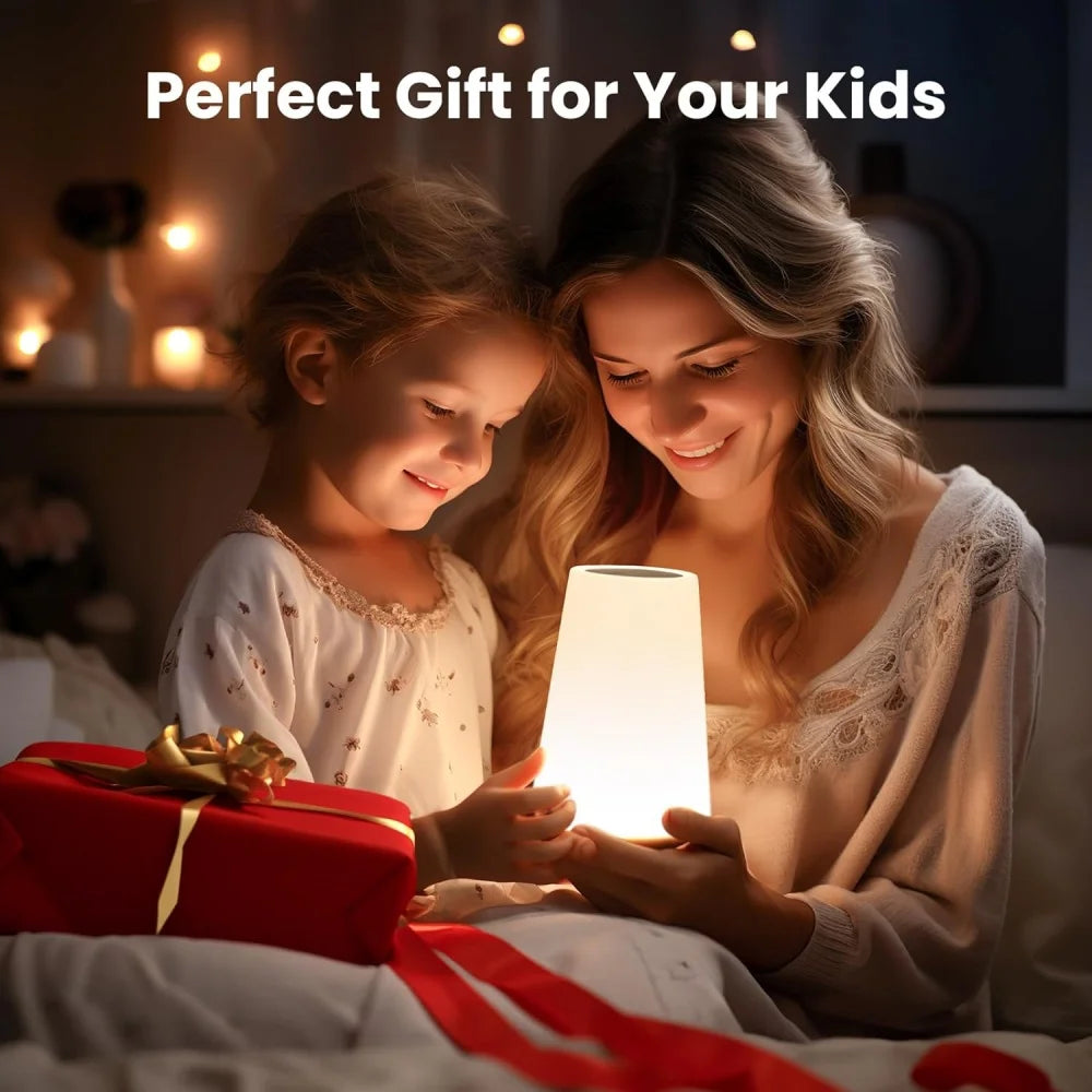 LAQTA dimmable touch lamp with sleek design, featuring a smooth touch control surface and adjustable brightness.