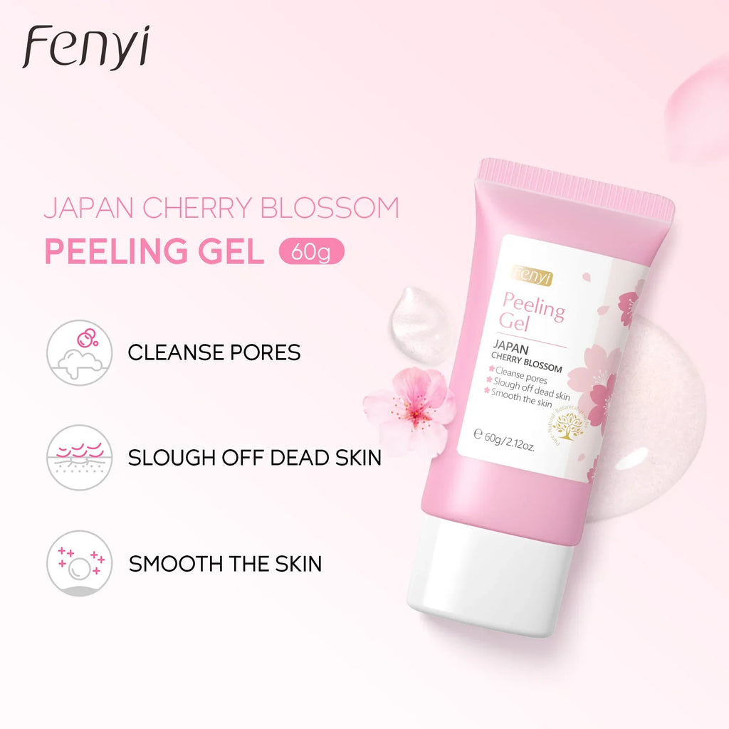 LAQTA Face Deep Cleaning Exfoliating Gel in a clear tube, showing the gel's texture for gentle facial exfoliation.