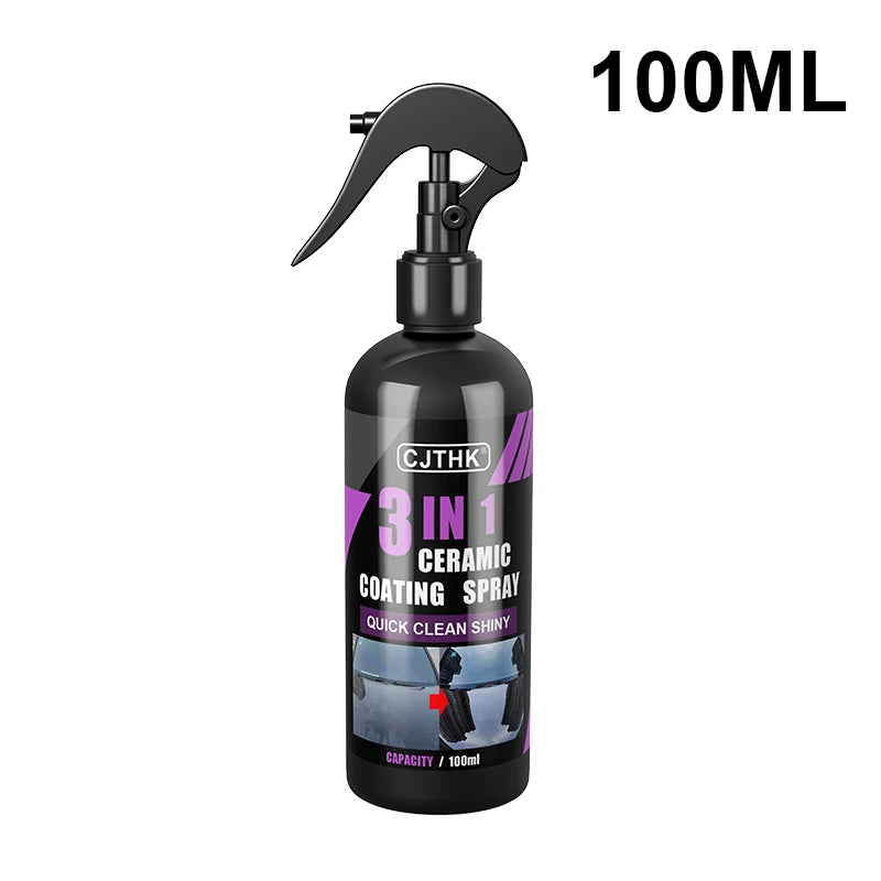 LAQTA Car Ceramic Nano Coating Liquid bottle showing the clear liquid inside on a white background.