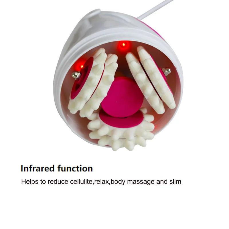 LAQTA massage roller in black, with textured surface for muscle relief and relaxation, shown on a neutral background