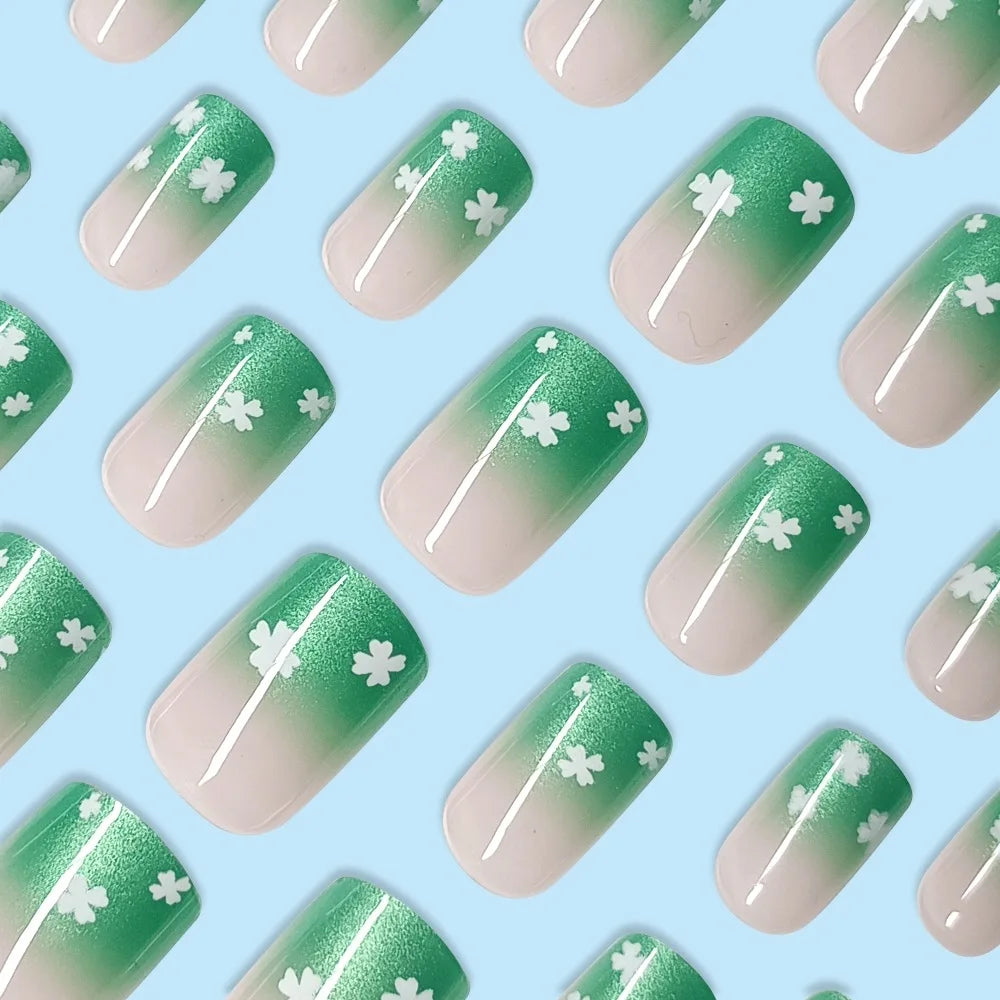 Set of 24 short square-shaped acrylic nails from LAQTA, perfect for stylish, easy-to-wear nail designs.