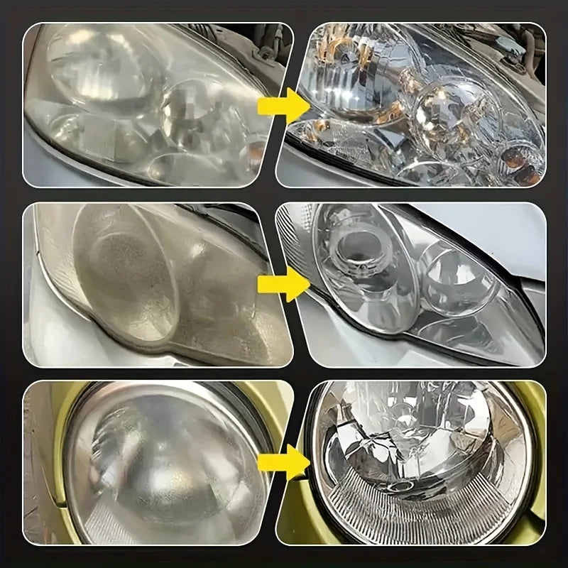 LAQTA car headlight restoration polishing kit with polishing pads and solution, designed to restore clarity and brightness to headlights.