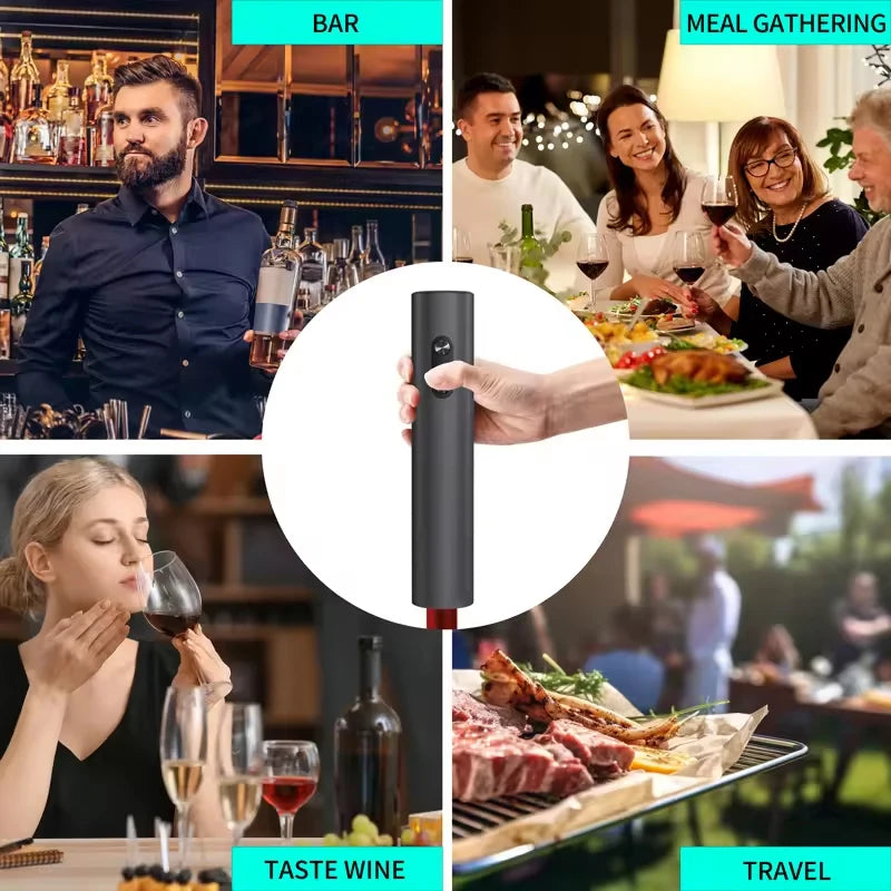 LAQTA electric wine bottle opener automatic device with sleek design and easy cork removal functionality.