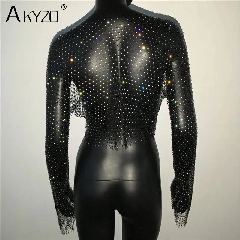 Autumn women’s sexy see-through dress by LAQTA, featuring stylish and lightweight fabric for a fashionable look.