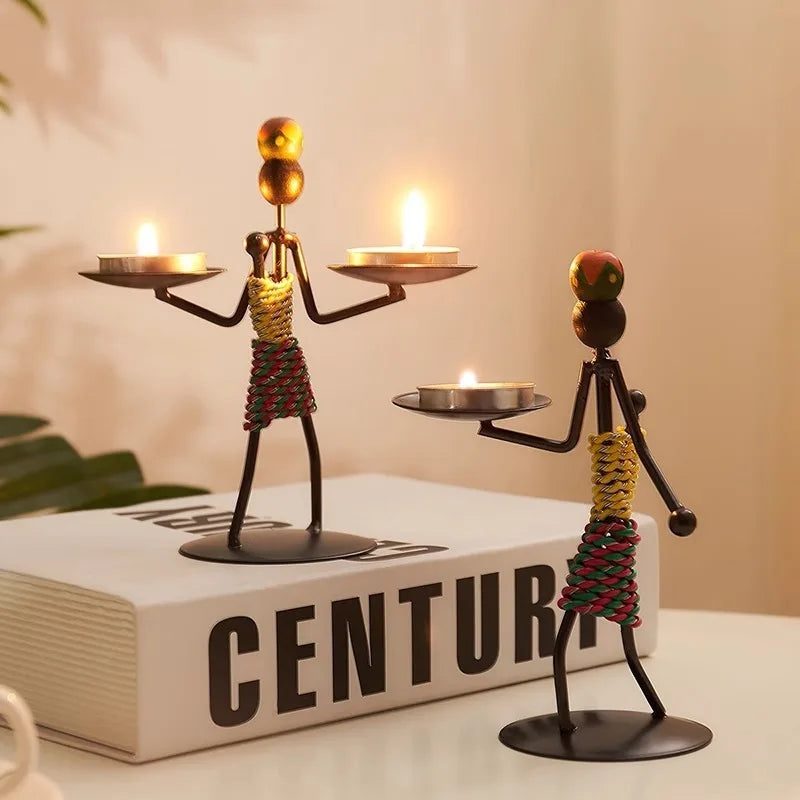 LAQTA Light Luxury Table Decoration Candle Holder with elegant design and metallic finish for sophisticated home decor.