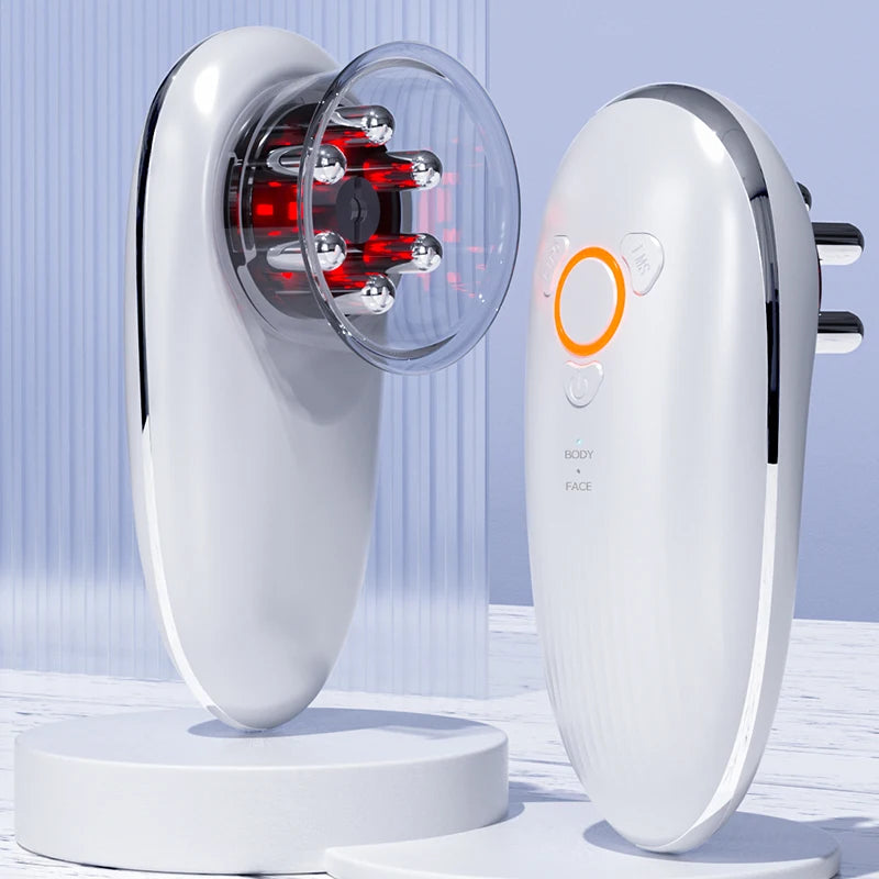 LAQTA body sculpting machine with control panel and treatment applicator for body contouring and fat reduction.