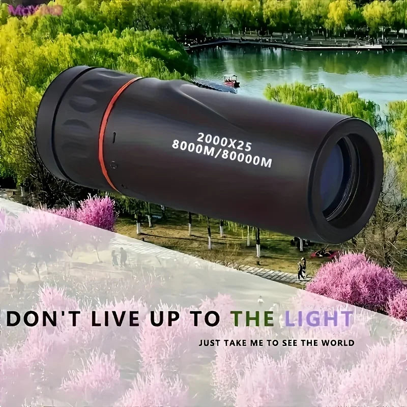 LAQTA 2000X25 HD Monocular Telescope with adjustable focus and durable design, suitable for outdoor and wildlife observation.