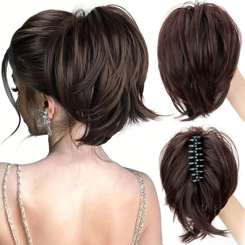 LAQTA messy bun hair clip for women, stylish hair accessory with secure grip, perfect for casual or elegant hairstyles.