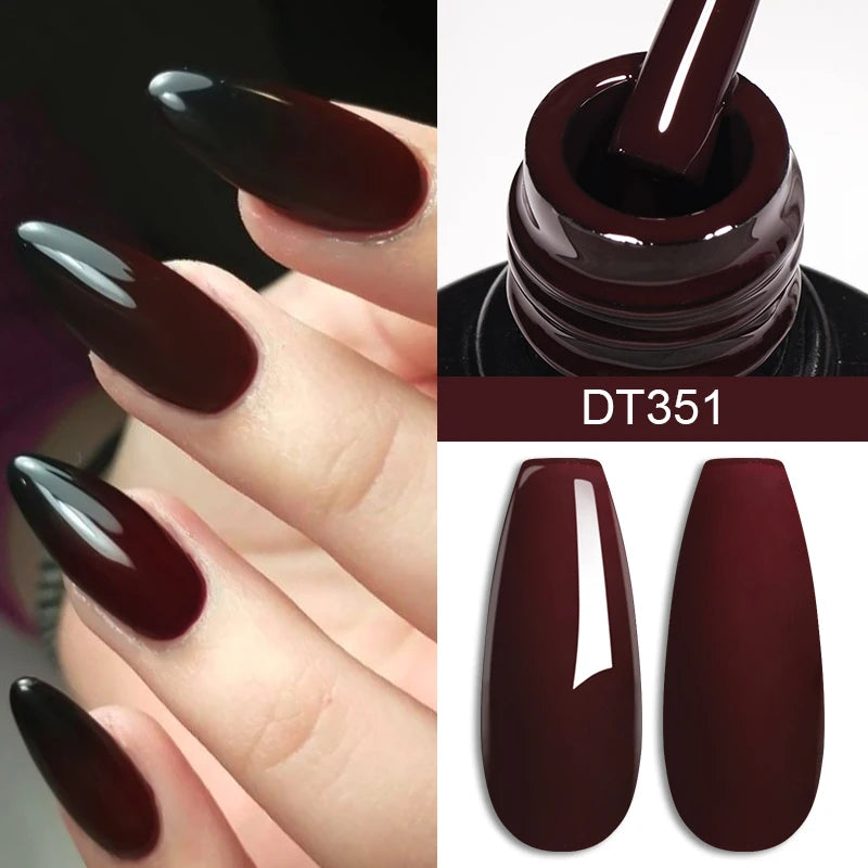 LAQTA Red Gel Nail Polish Crystal bottle with vibrant red color and clear cap, showcasing a sleek, professional nail polish design.