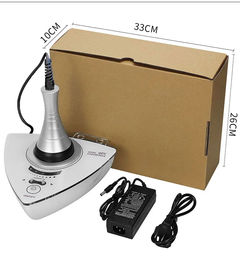 LAQTA ultrasonic 40KHz cavitation machine with control panel and display for body contouring and fat reduction treatments.