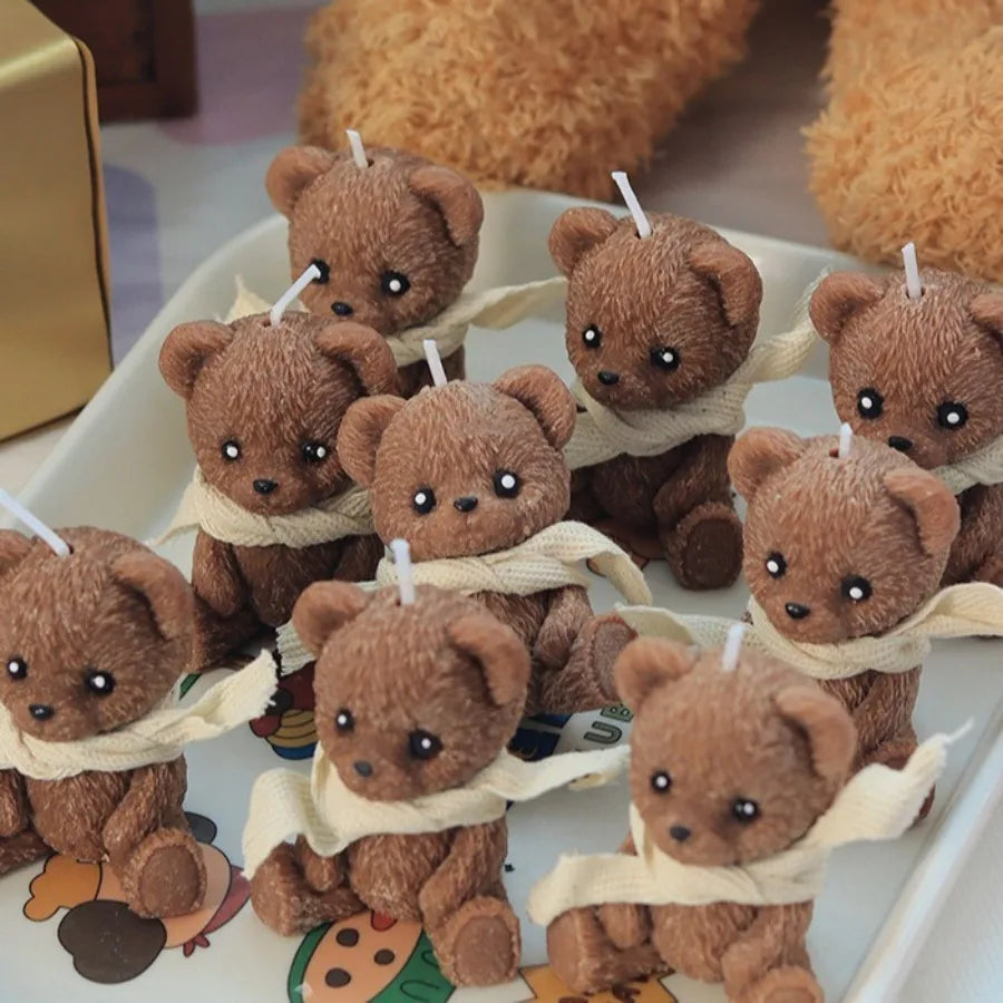 LAQTA Cute Scarf Teddy Bear scented candle with a cozy scarf and adorable teddy bear design, perfect for home decor and gifting.