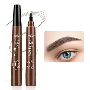 LAQTA four-pronged eyebrow pencil with precise tip for natural, defined eyebrows and easy application.