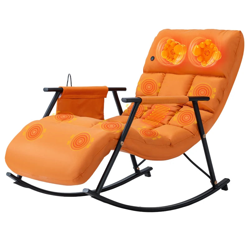 LAQTA Smart Leisure rocking massage chair with plush cushioning and modern design, ideal for relaxing at home.