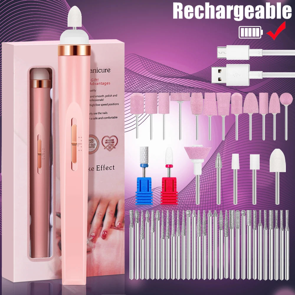 LAQTA 5-in-1 electric nail polish device with multiple color options and compact design for at-home manicures and nail care.