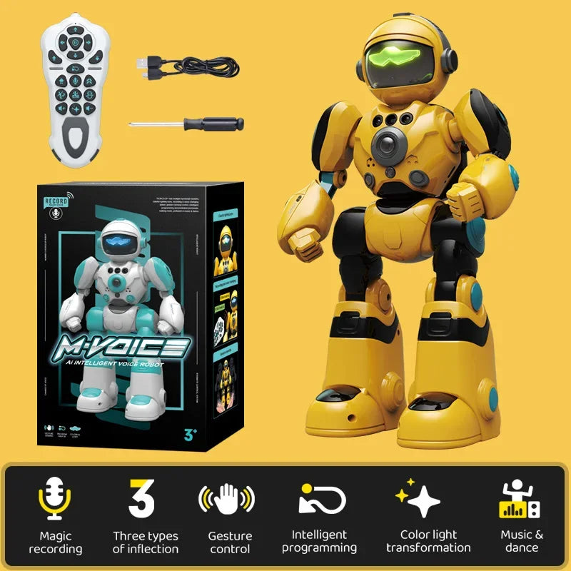 LAQTA RC Robot for kids, featuring a colorful robotic toy with moving parts and playful design, ideal for children's entertainment.