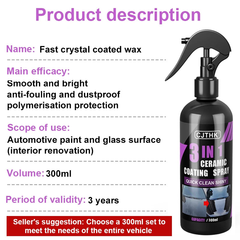 LAQTA Car Ceramic Nano Coating Liquid bottle showing the sleek packaging and branding for automotive surface protection.