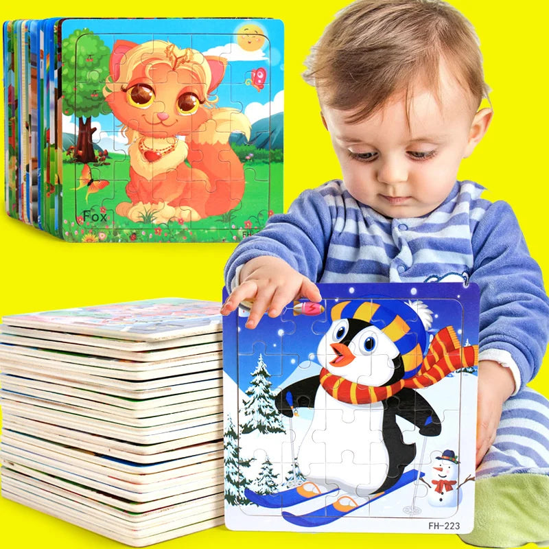 LAQTA Montessori 3D puzzle showing colorful geometric shapes and educational design, ideal for kids' learning activities.