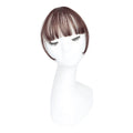 Synthetic invisible hair bangs by LAQTA, showing natural-looking, seamless hairpieces with a focus on the bangs' realistic texture and color.