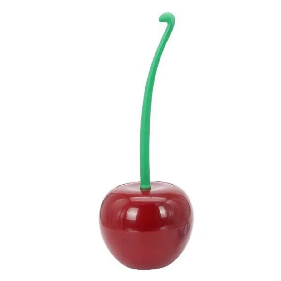 Red LAQTA toilet brush with sturdy handle and bristles for cleaning toilets effectively