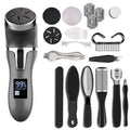 LAQTA electric foot file pedicure machine with textured roller for smoothing and exfoliating heels and feet.