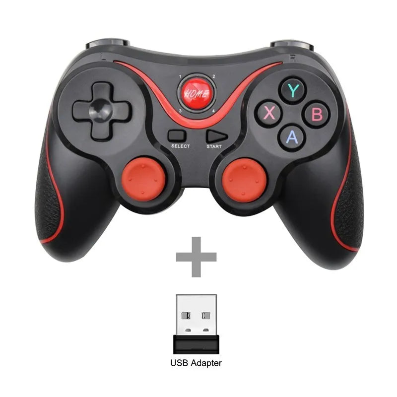 LAQTA Terios T3 X3 wireless joystick with ergonomic design, featuring multiple buttons and a sleek black finish.