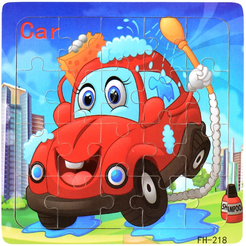 LAQTA Montessori 3D Puzzle showing colorful interlocking pieces for educational and developmental play