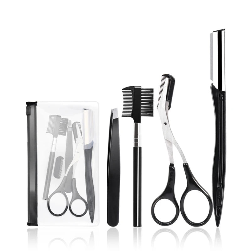 LAQTA eyebrow trimmer set with precise trimming heads and ergonomic handle for easy, natural eyebrow grooming and shaping.
