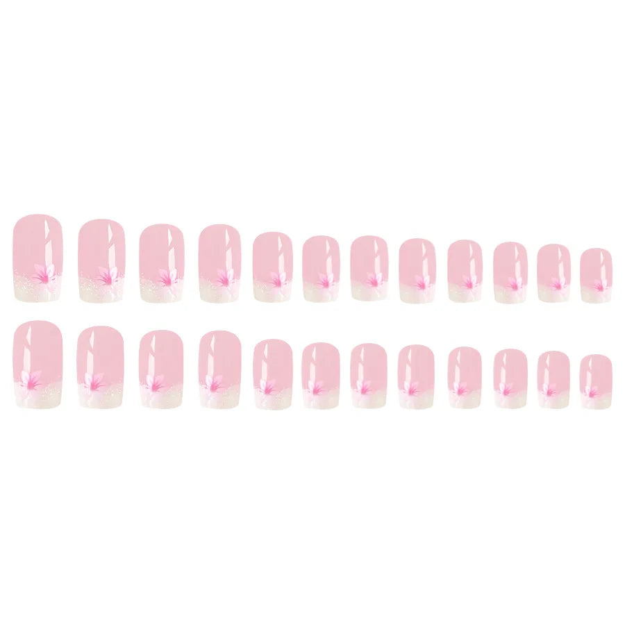 Short square fake nails by LAQTA featuring a sleek design, arranged on a white background for a clean, professional look.
