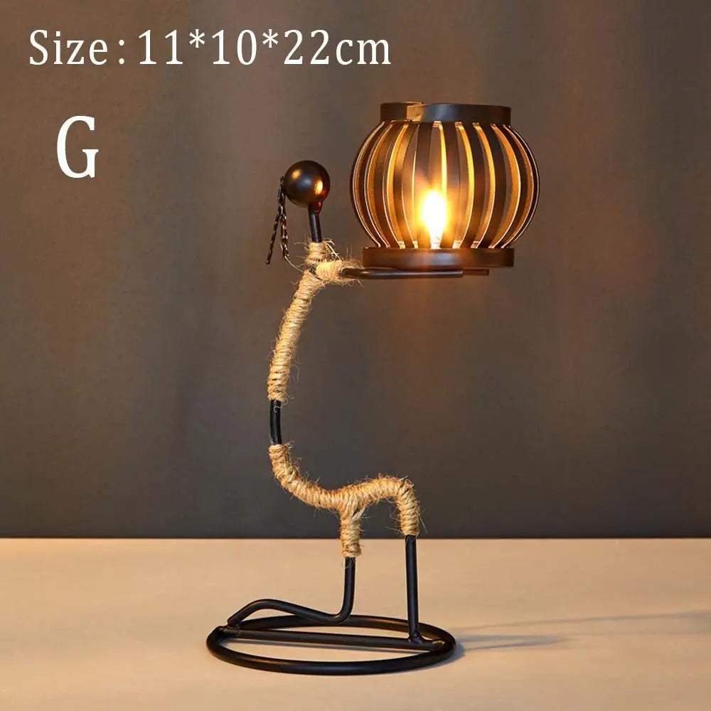 Nordic metal candlestick by LAQTA featuring a sleek, minimalist design with a tall, slender shape and polished finish.