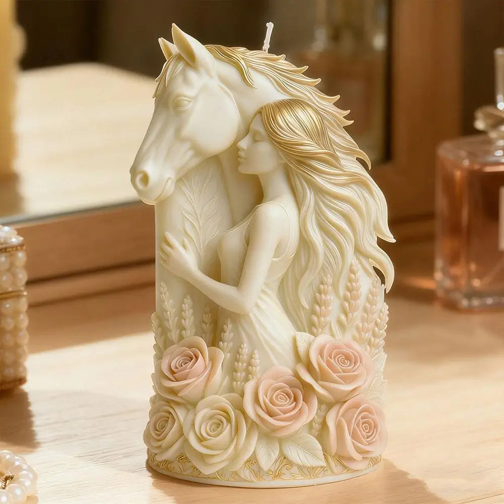 LAQTA Dreamy Horse Head Candle Mold showing detailed horse head design for handmade candles