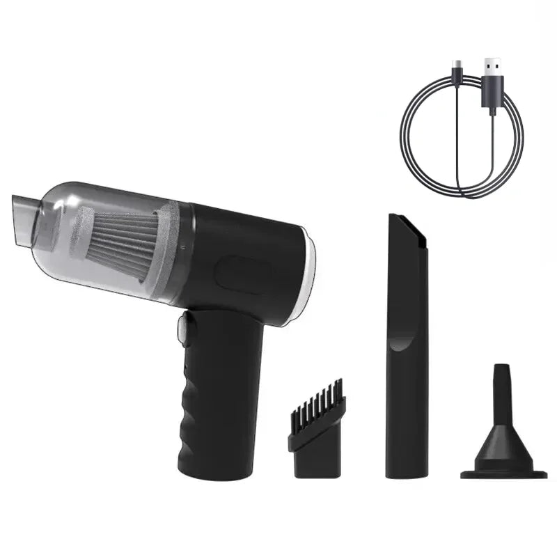 LAQTA wireless car vacuum cleaner with compact design and handheld nozzle, perfect for quick cleaning of car interiors.