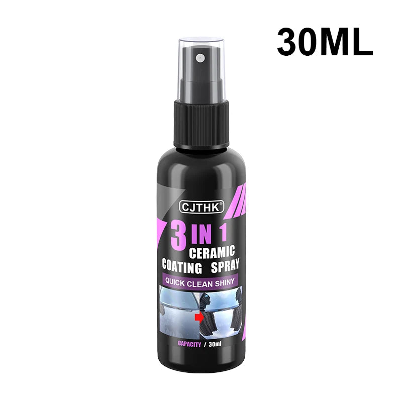 LAQTA Car Ceramic Nano Coating Liquid bottle with applicator brush, designed for automotive surface protection and shine enhancement.
