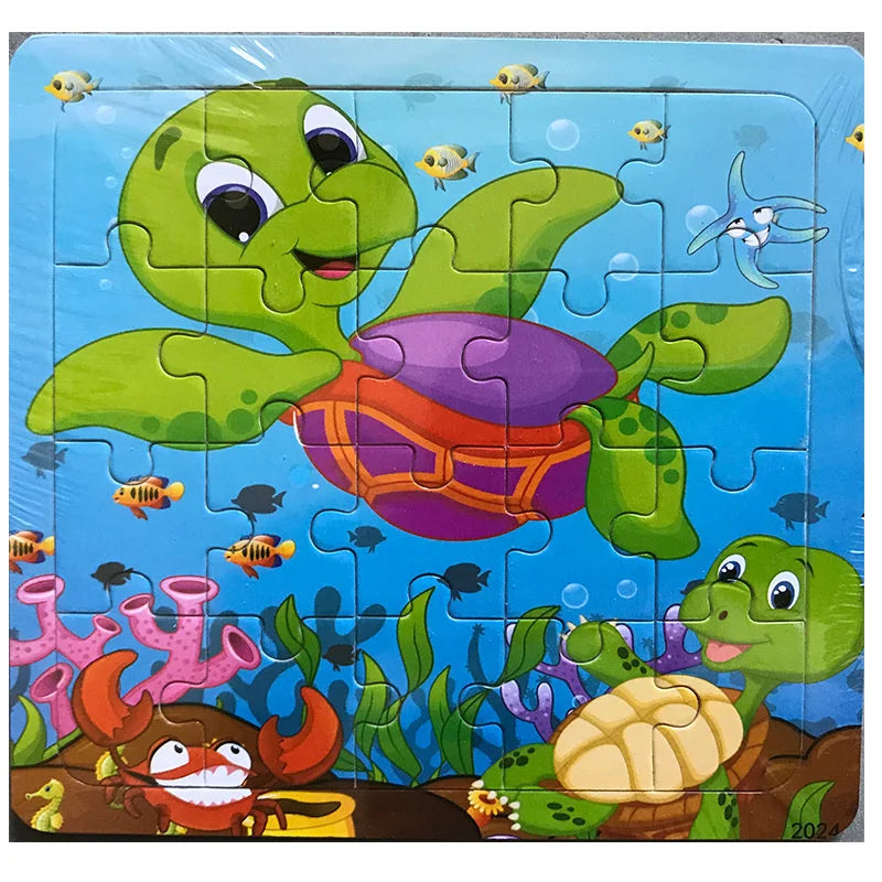 LAQTA Montessori 3D puzzle featuring colorful interlocking pieces for educational and developmental play.