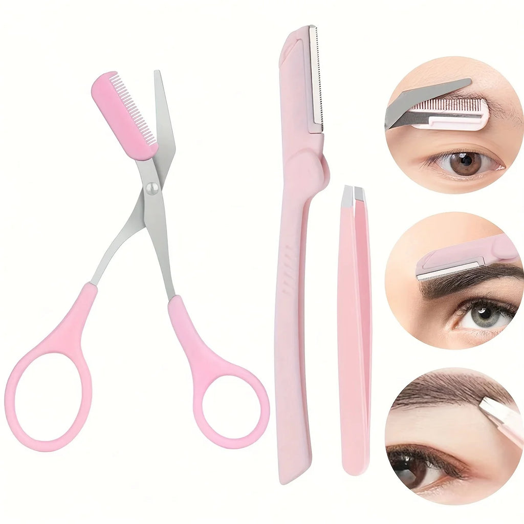 LAQTA Set Eyebrow Kit with brow powders, wax, and brushes for shaping and defining eyebrows.