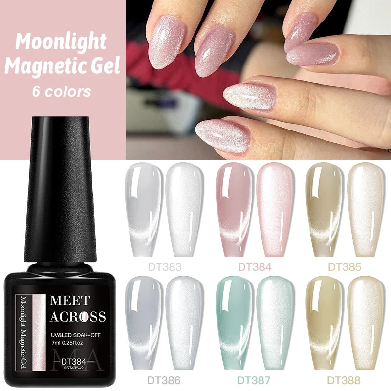 LAQTA 7ml cat magnetic gel nail polish with magnetic design, shown on a white background with a sleek bottle.