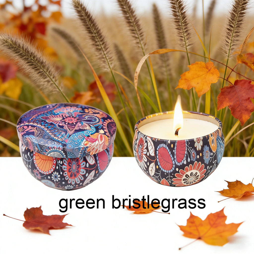 LAQTA ham-scented aromatherapy candle in a glass holder, showcasing a cozy, decorative candle design for relaxation and ambiance.