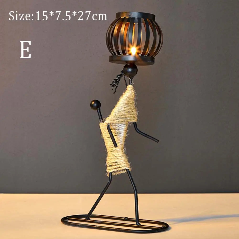 Nordic metal candlestick by LAQTA with a sleek, minimalist design featuring a tall, slender holder for a candle.