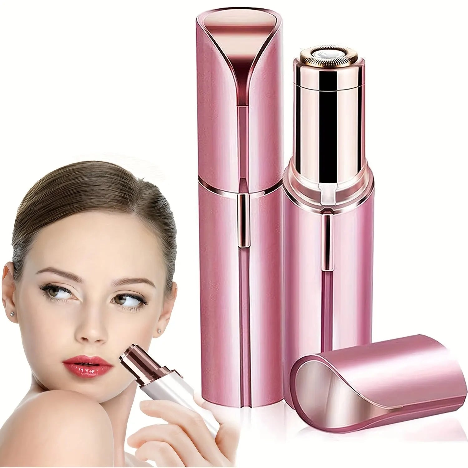 Portable LAQTA lipstick in sleek case, showing vibrant color and compact design ideal for on-the-go makeup touch-ups.