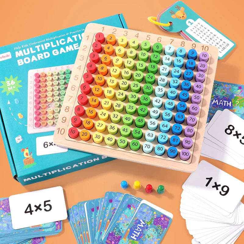 LAQTA Montessori educational wooden toy with colorful blocks and shapes for early learning and development.