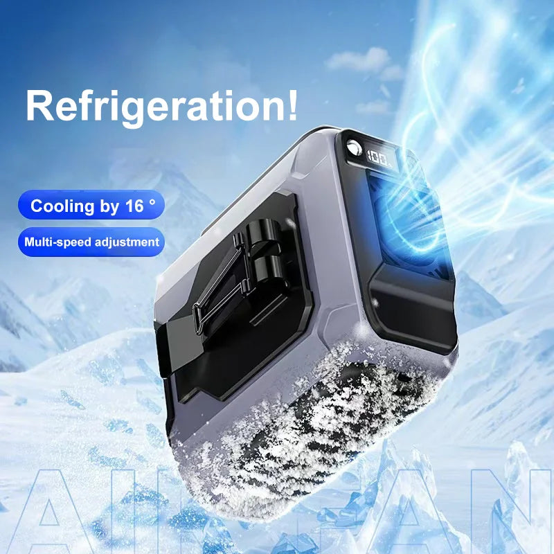 LAQTA extra-large battery waist fan with adjustable straps and dual fans for cooling and comfort.