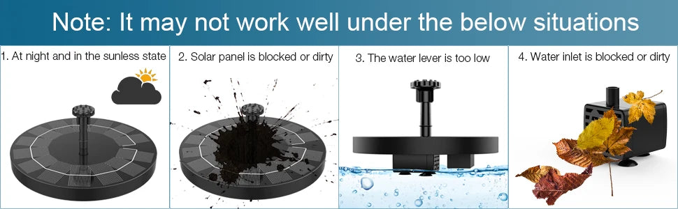 LAQTA solar water fountain for pools, featuring a sleek design and solar-powered water spraying mechanism.