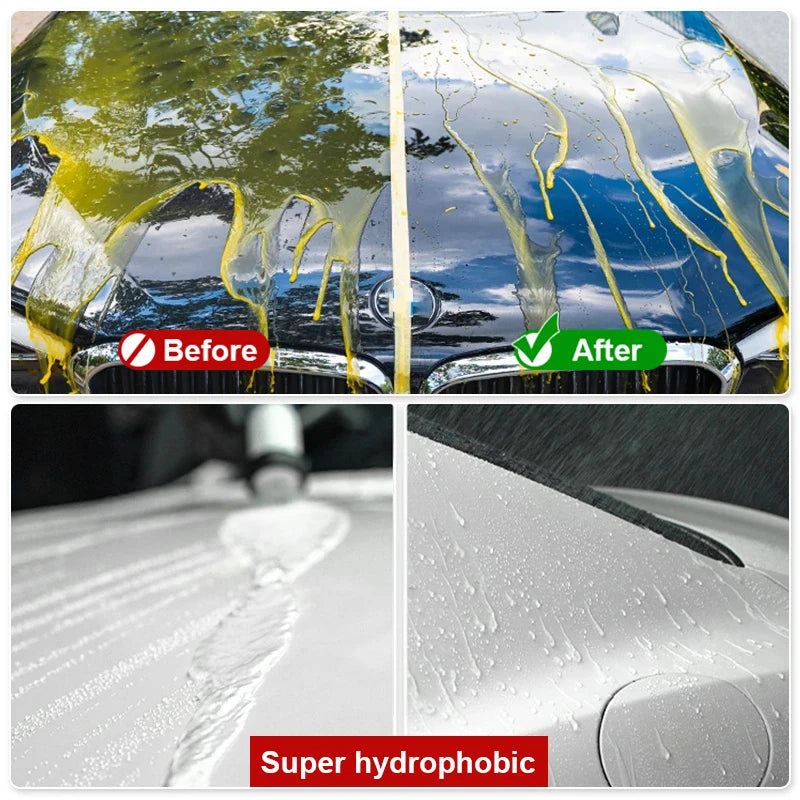 LAQTA Car Ceramic Nano Coating Liquid bottle with applicator brush, designed for durable vehicle surface protection.