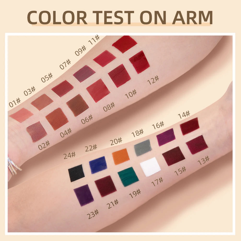 LAQTA matte liquid lipstick in a sleek tube, showing the rich, vibrant color and smooth applicator for a flawless finish.