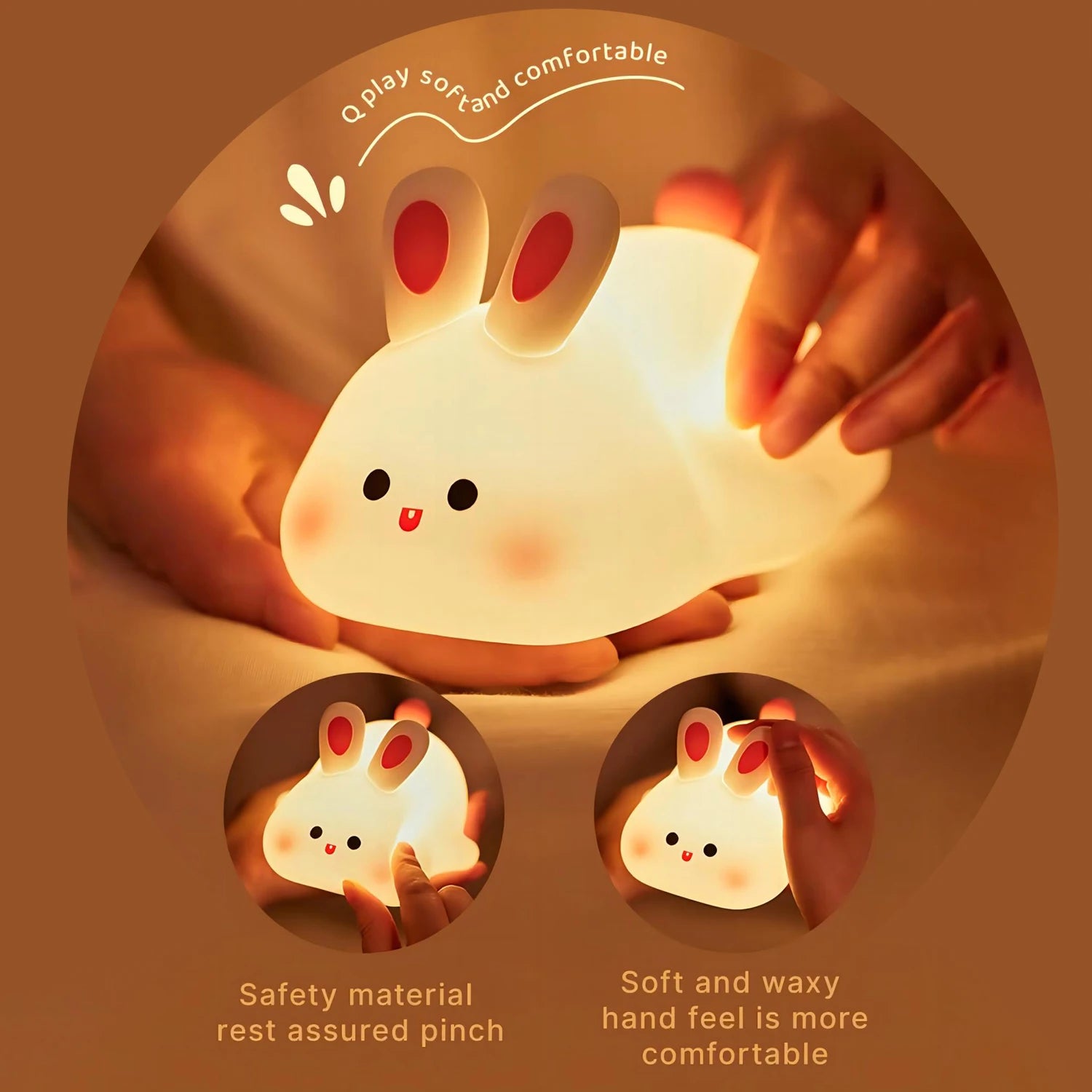 LAQTA cute LED night light Panda shaped lamp for kids, soft glow and adorable panda design perfect for bedroom decor